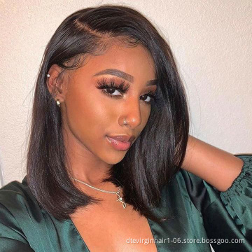 DTL new Synthetic hair wig 14 inch machine made for black women bob straight heat resistant soft synthetic hair wigs